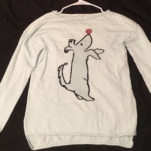 GAP kids mint blue puppy long sleeve shirt.